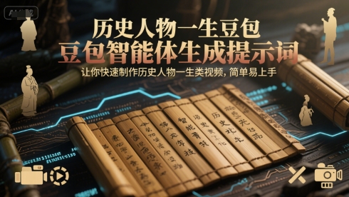 历史人物一生豆包智能体生成提示词，让你快速制作历史人物一生类视频，简单易上手-桂芽网创