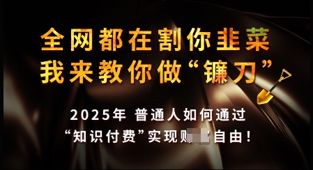 知识付费如何做到月入过W+，2025我来教你做“镰刀”【揭秘】-桂芽网创