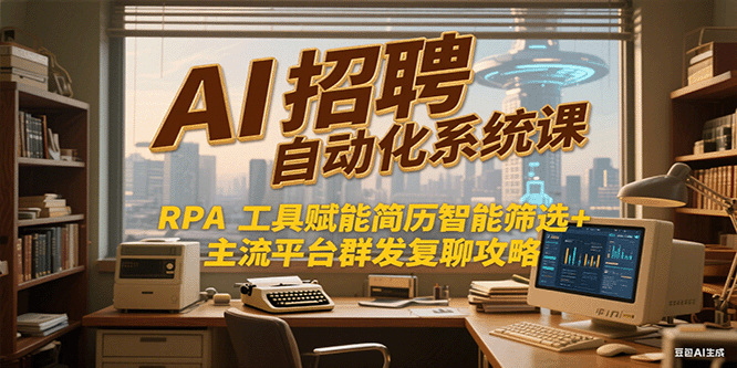 AI招聘自动化系统课，RPA工具赋能简历智能筛选+主流平台群发复聊全攻略-桂芽网创