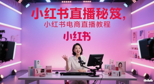 小红书直播秘笈，小红书电商直播教程-桂芽网创