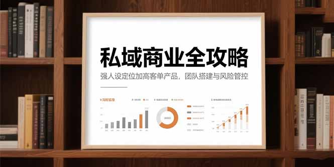 私域商业全攻略，强人设定位加高客单产品，团队搭建与风险管控-桂芽网创