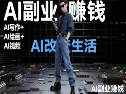 AI改变生活(Ai写作+AI绘画+Ai视频)，AI副业挣钱-桂芽网创
