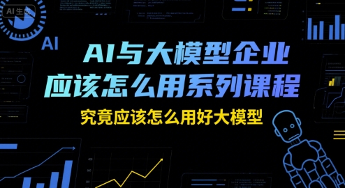 AI与大模型企业应该怎么用系列课程，究竟应该怎么用好大模型-桂芽网创