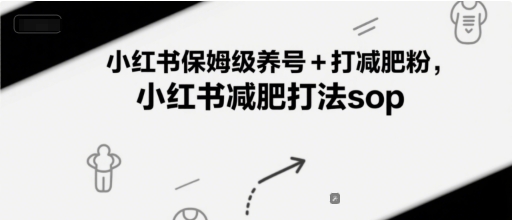 小红书保姆级养号+打减肥粉，小红书减肥打法sop-桂芽网创