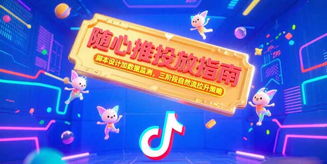 随心推投放指南，脚本设计加数据监测，三阶段自然流拉升策略-桂芽网创