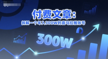付费文章：拆解一个年入300W的喜马拉雅账号-桂芽网创