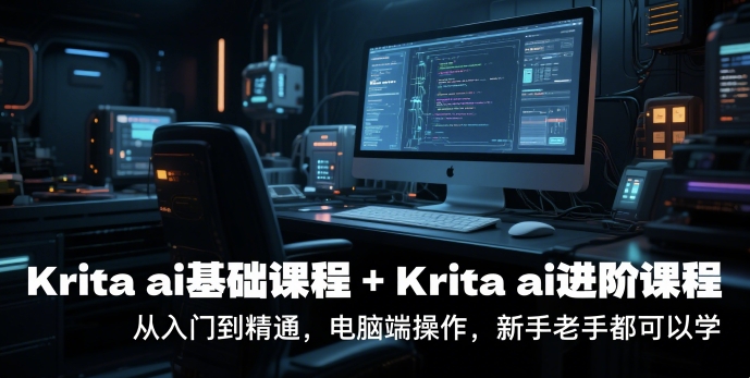 krita ai基础课程+Krita ai进阶课程，从入门到精通，电脑端操作，新手老手都可以学-桂芽网创