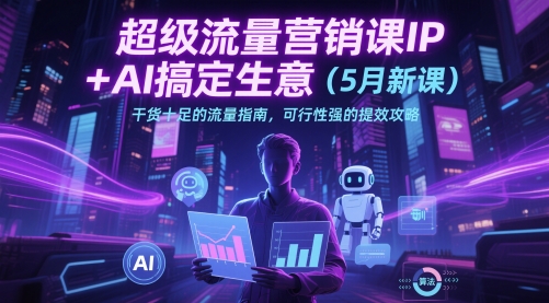 超级流量营销课IP+AI搞定生意(5月新课)干货十足的流量指南，可行性强的提效攻略-桂芽网创