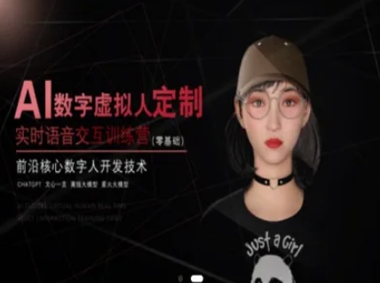 AI数字虚拟人定制，实时语音交互训练营(零基础)，前沿核心数字人开发技术-桂芽网创