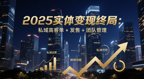 2025实体变现终局：私域高客单+发售+团队管理-桂芽网创