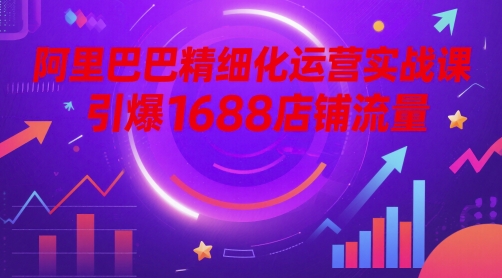 阿里巴巴精细化运营实战课，引爆1688店铺流量-桂芽网创