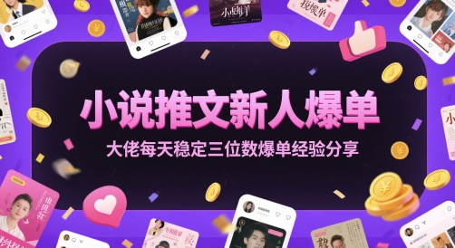小说推文新人爆单大佬每天稳定三位数爆单经验分享-桂芽网创