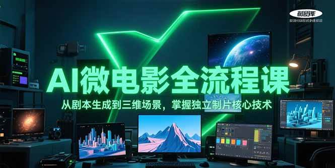 AI微电影全流程课，从剧本生成到三维场景，掌握独立制片核心技术-桂芽网创