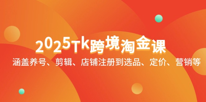 2025Tk跨境淘金课：涵盖养号、剪辑、店铺注册到选品、定价、营销等-桂芽网创