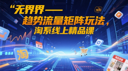 无界-趋势流量矩阵玩法，淘系线上精品课-桂芽网创