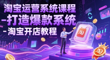 淘宝运营系统课程-打造爆款系统-淘宝开店教程-桂芽网创
