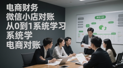 电商财务微信小店对账，从0到1系统学习电商对账-桂芽网创