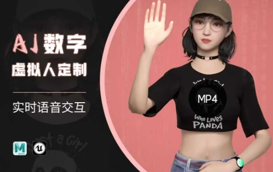 Ai数字人虚拟(智能体)实时语音交互特训营，​自行定制超写实角色AI数字人交互技术-桂芽网创