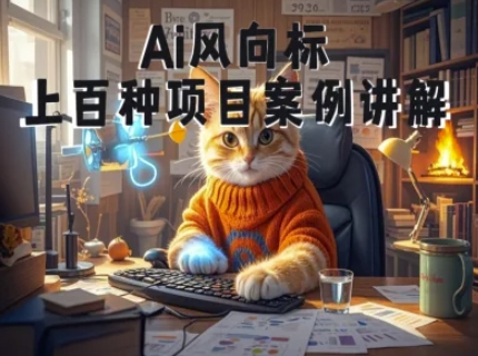 Ai风向标-附100种项目案例玩法-0基础小白到大神ai视频商业应用教学-桂芽网创