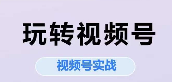 玩转视频号，视频号实战系列课-桂芽网创