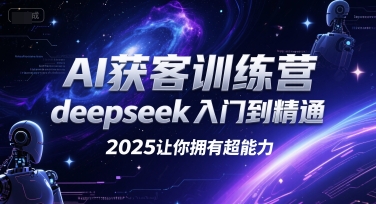 AI获客训练营，deepseek入门到精通，2025让你拥有超能力-桂芽网创