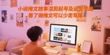 小说推文故事混剪起号及运营思路，看了做推文可以少走弯路-桂芽网创