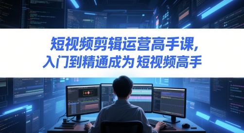 短视频剪辑运营高手课，入门到精通成为短视频高手-桂芽网创